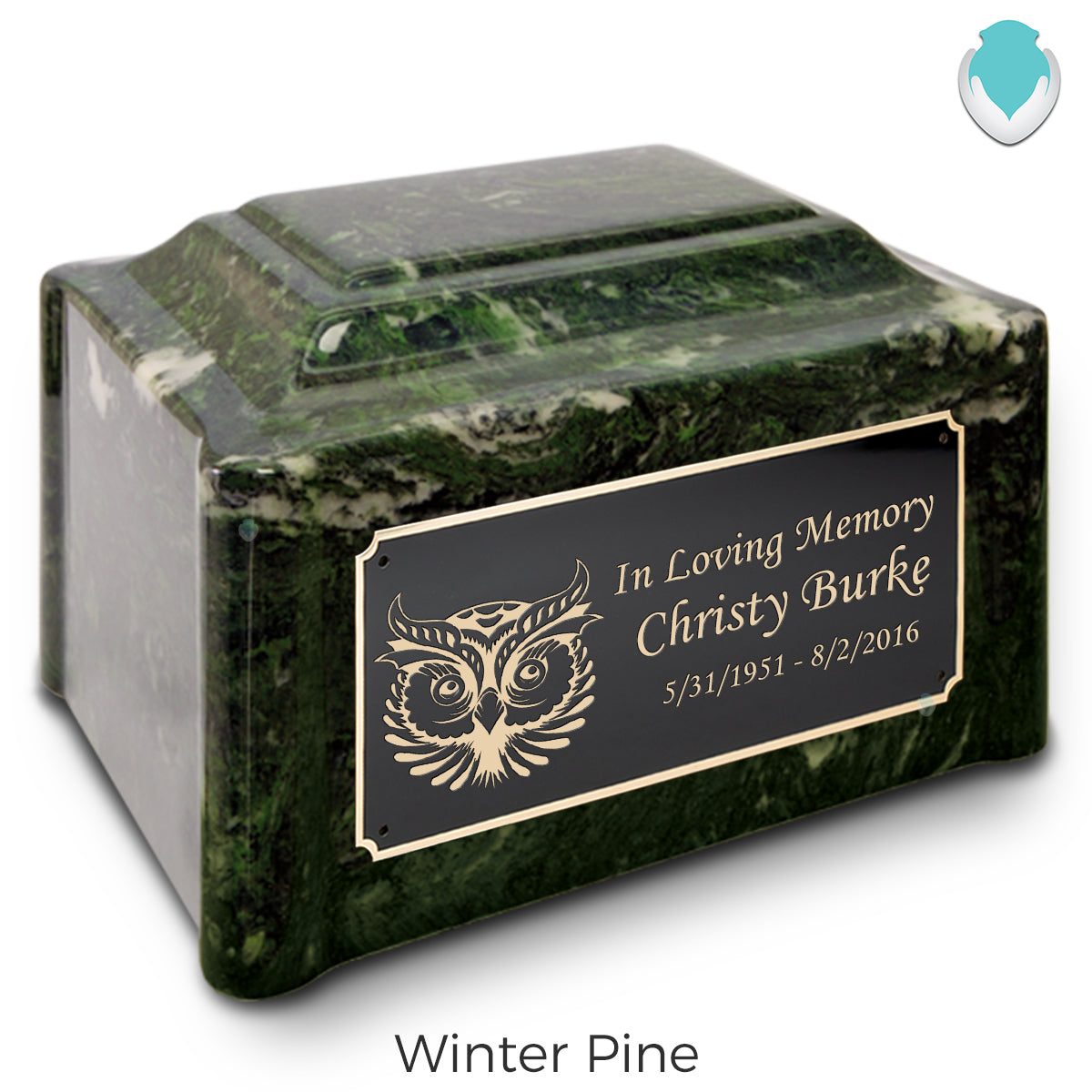 Adult Devotion Owl Cultured Marble Urns for Ashes