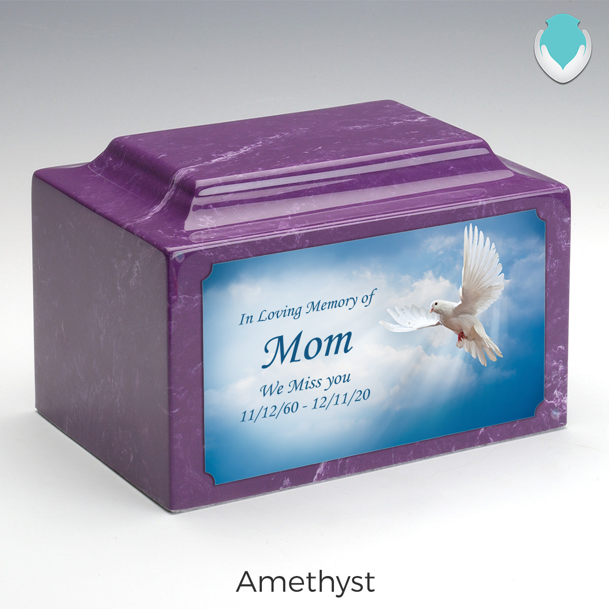 Adult Legacy Custom Printed Dove Cultured Marble Urns by MacKenzie