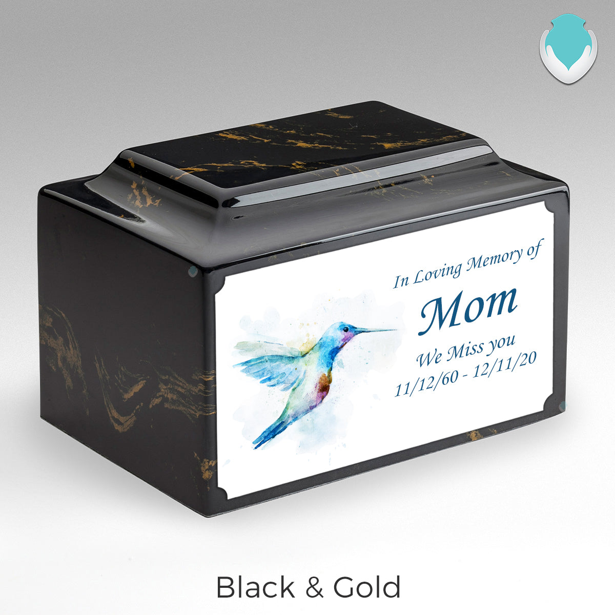 Adult Legacy Custom Printed Hummingbird Cultured Marble Urns by MacKenzie