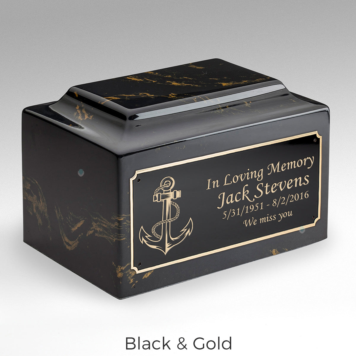 Adult Legacy Anchor Cultured Marble Urns by MacKenzie