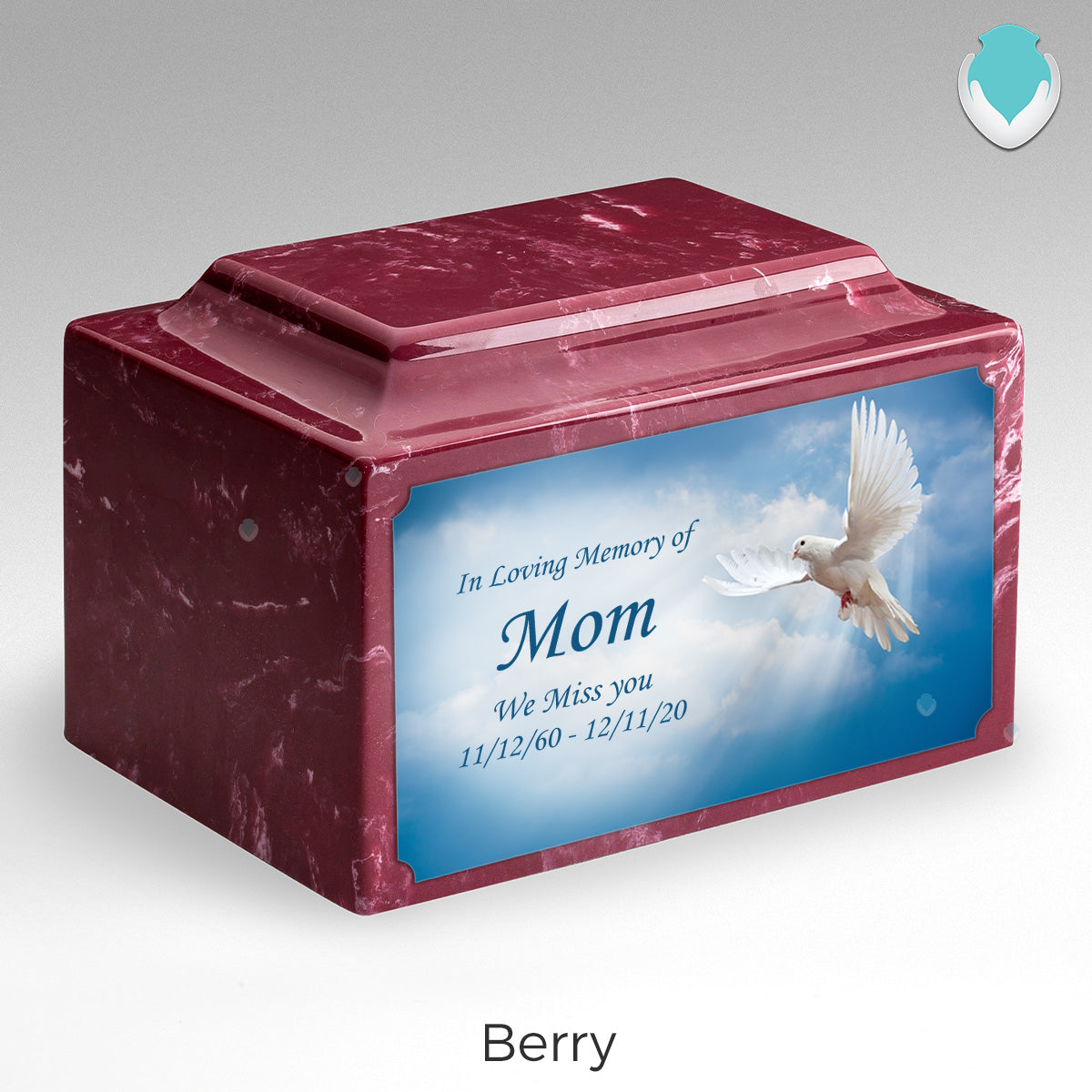 Adult Legacy Custom Printed Dove Cultured Marble Urns by MacKenzie