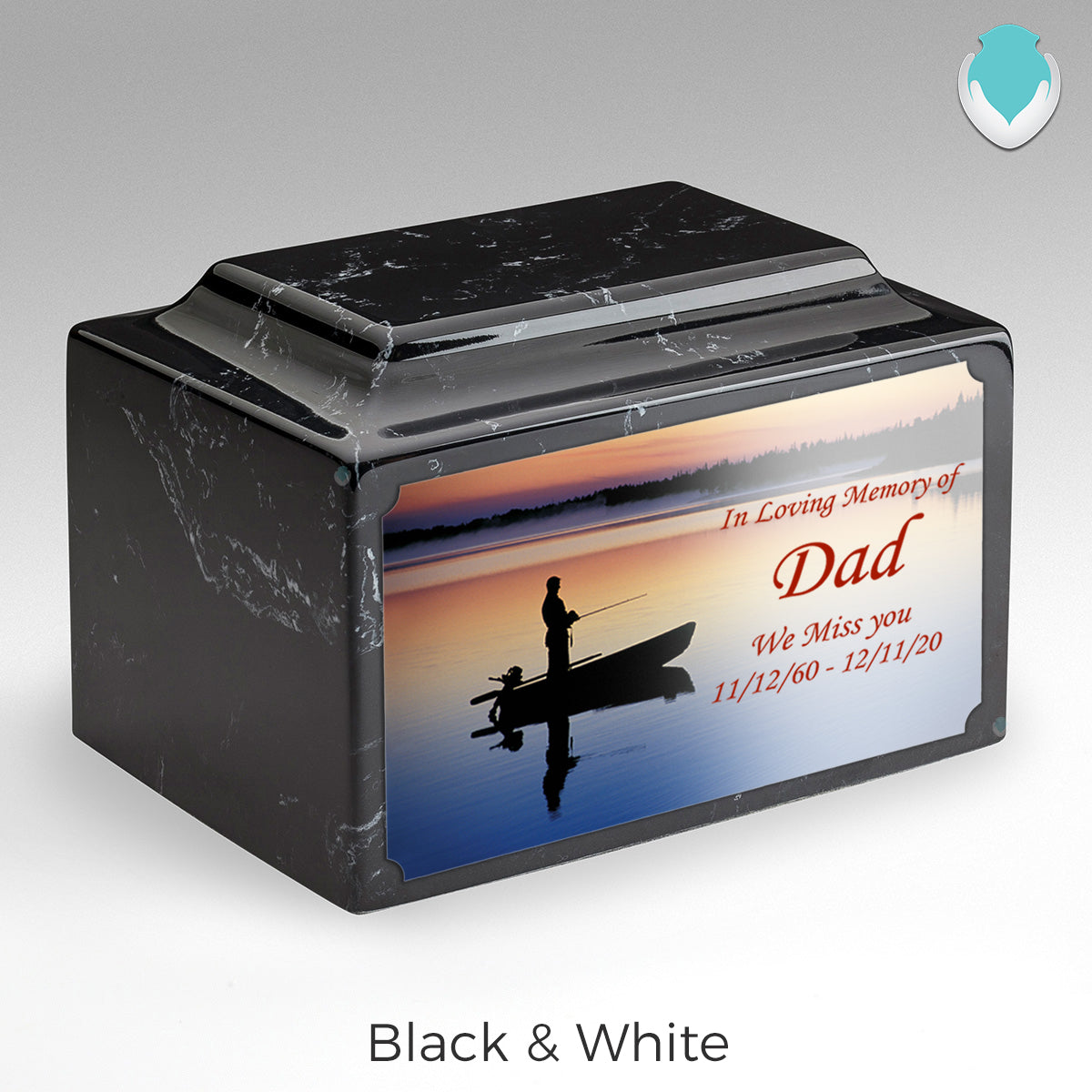 Adult Legacy Custom Printed Fishing Cultured Marble Urns by MacKenzie