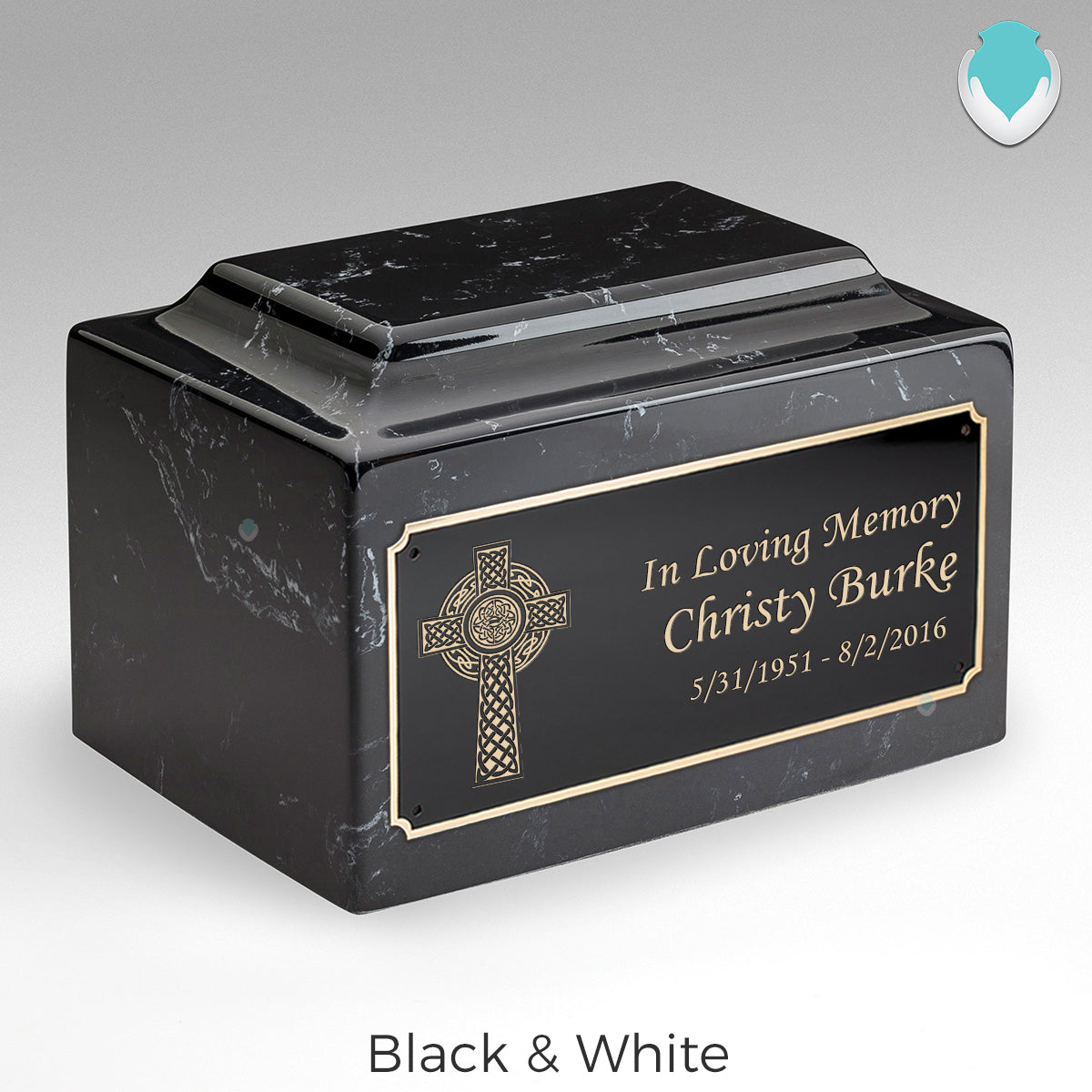 Adult Legacy Celtic Cross Cultured Marble Urns by MacKenzie