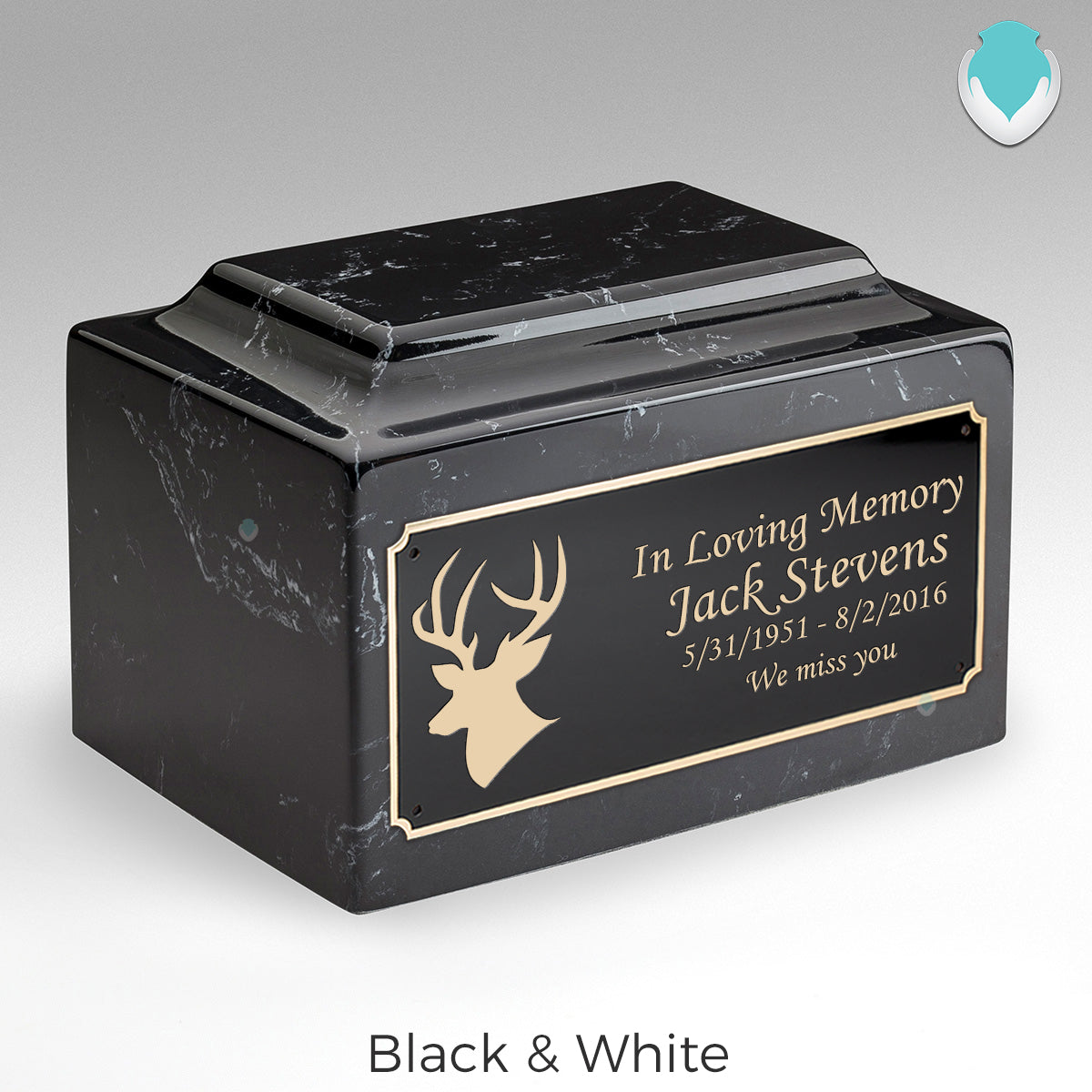 Adult Legacy Deer Cultured Marble Urns by MacKenzie