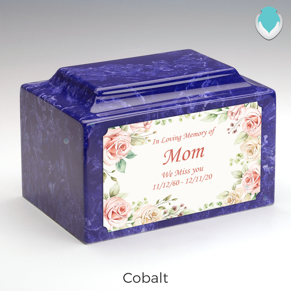 Adult Legacy Custom Printed Flower Frame Cultured Marble Urns by MacKenzie