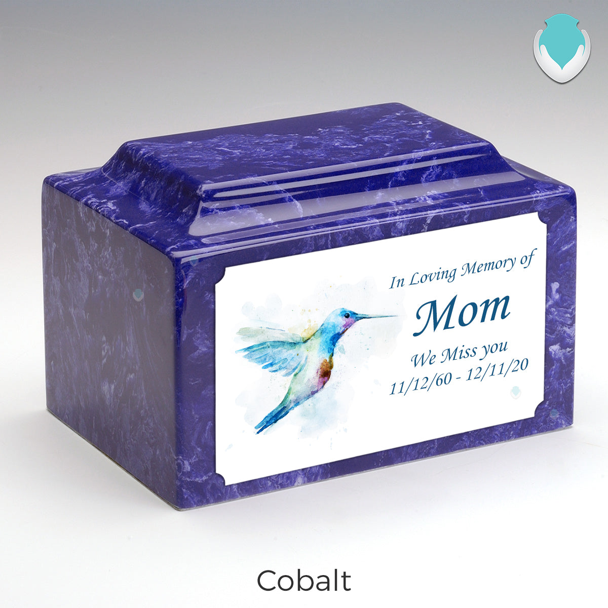 Adult Legacy Custom Printed Hummingbird Cultured Marble Urns by MacKenzie