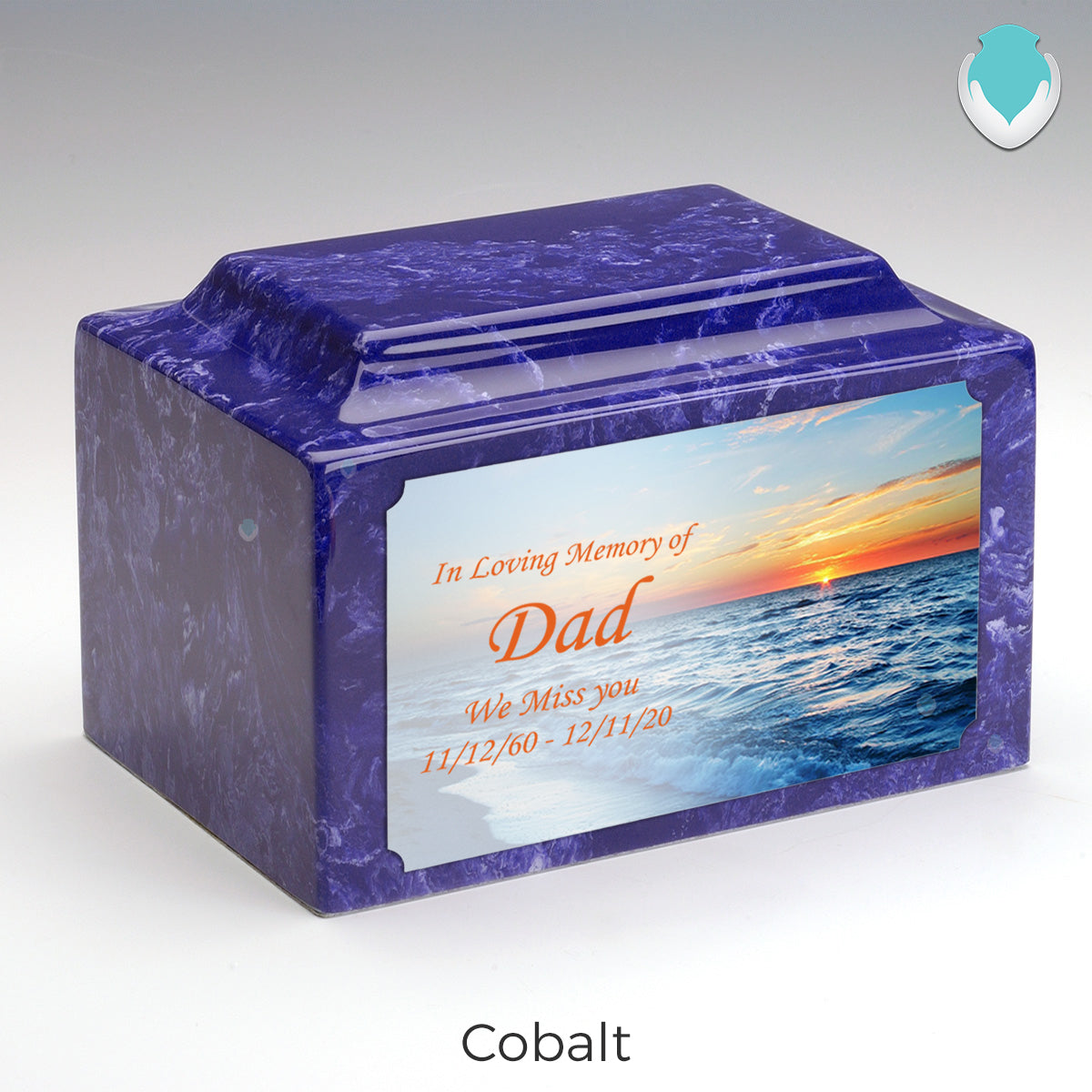 Adult Legacy Custom Printed Ocean Sunset Cultured Marble Urns by MacKenzie