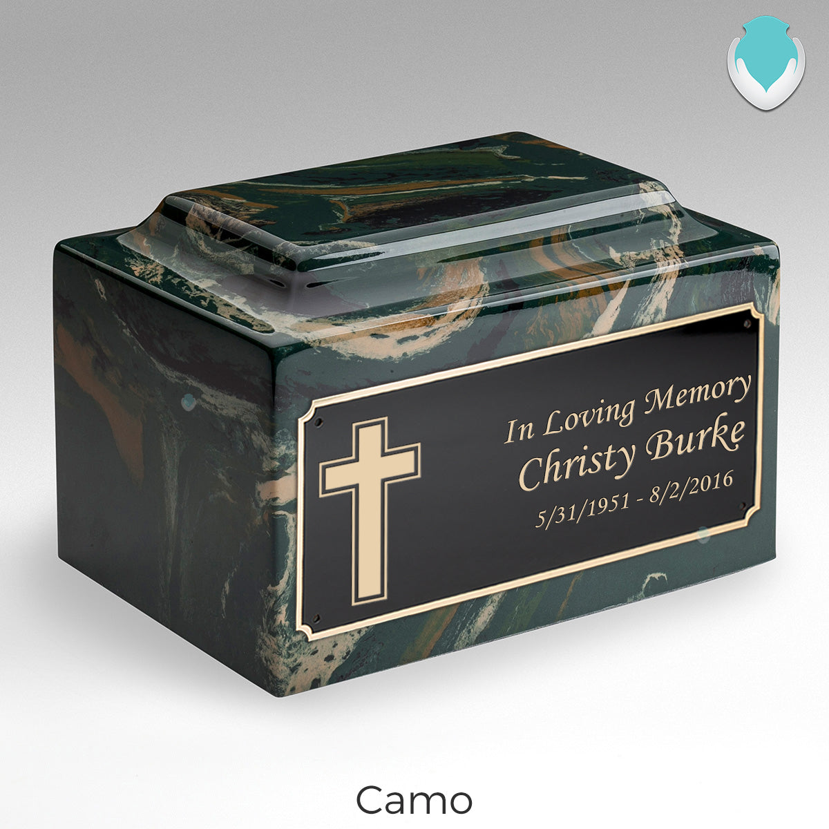 Adult Legacy Simple Cross Cultured Marble Urns by MacKenzie