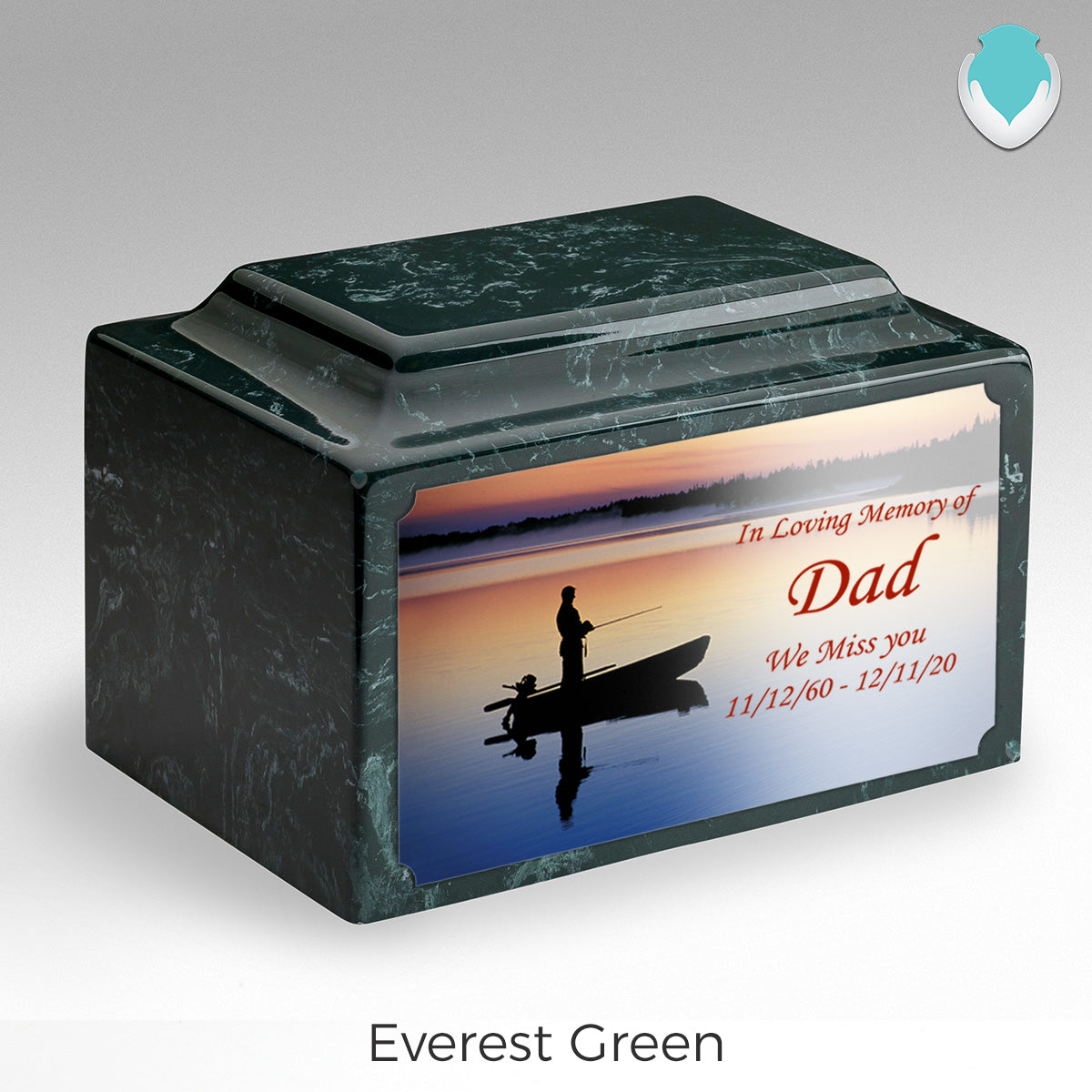 Adult Legacy Custom Printed Fishing Cultured Marble Urns by MacKenzie