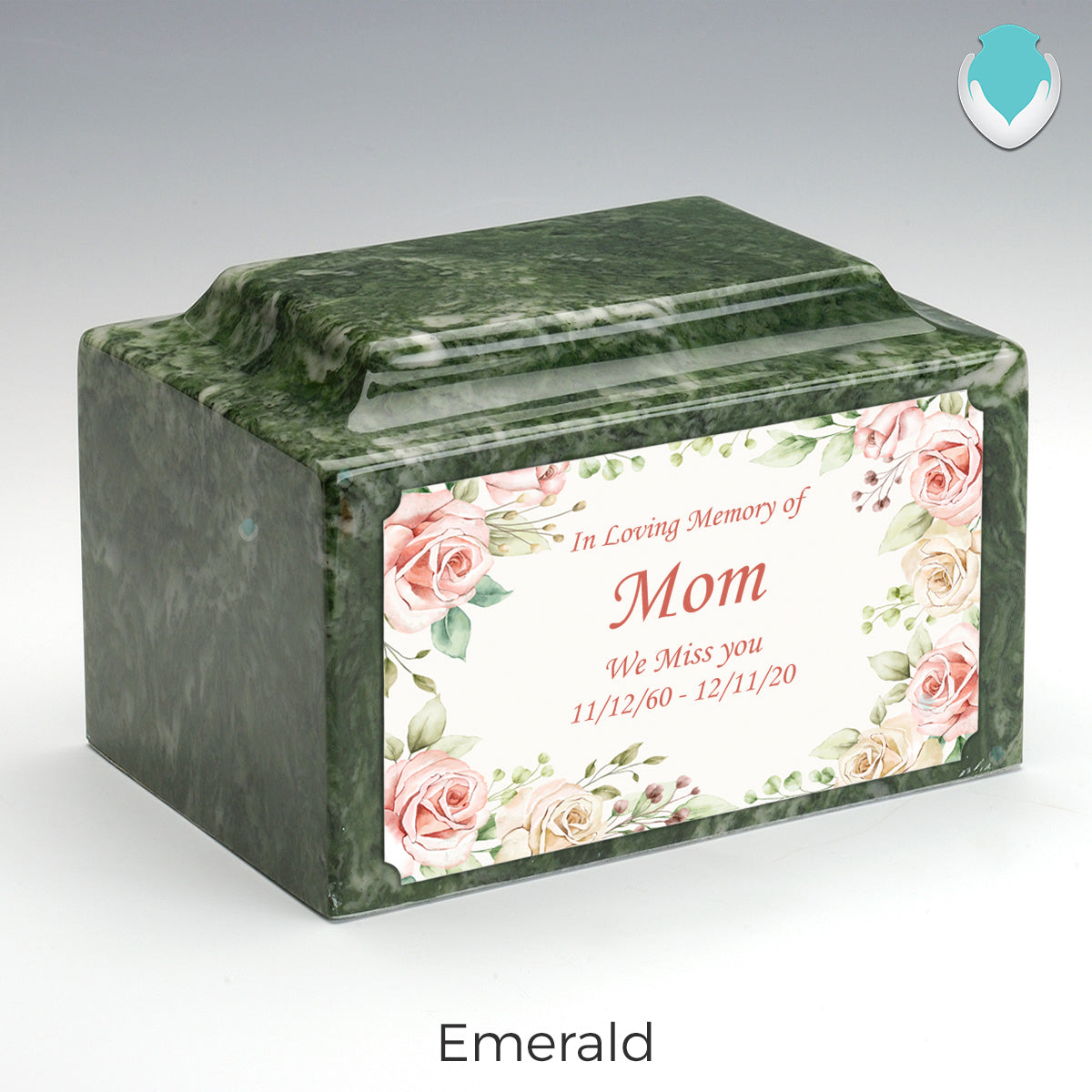 Adult Legacy Custom Printed Flower Frame Cultured Marble Urns by MacKenzie