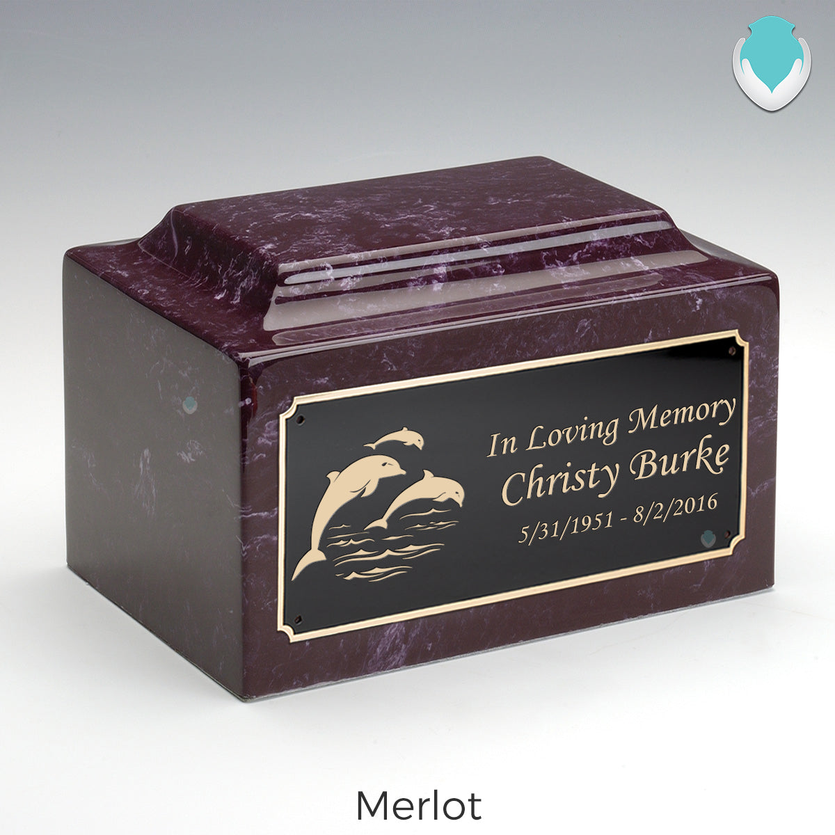 Adult Legacy Dolphin Cultured Marble Urns by MacKenzie