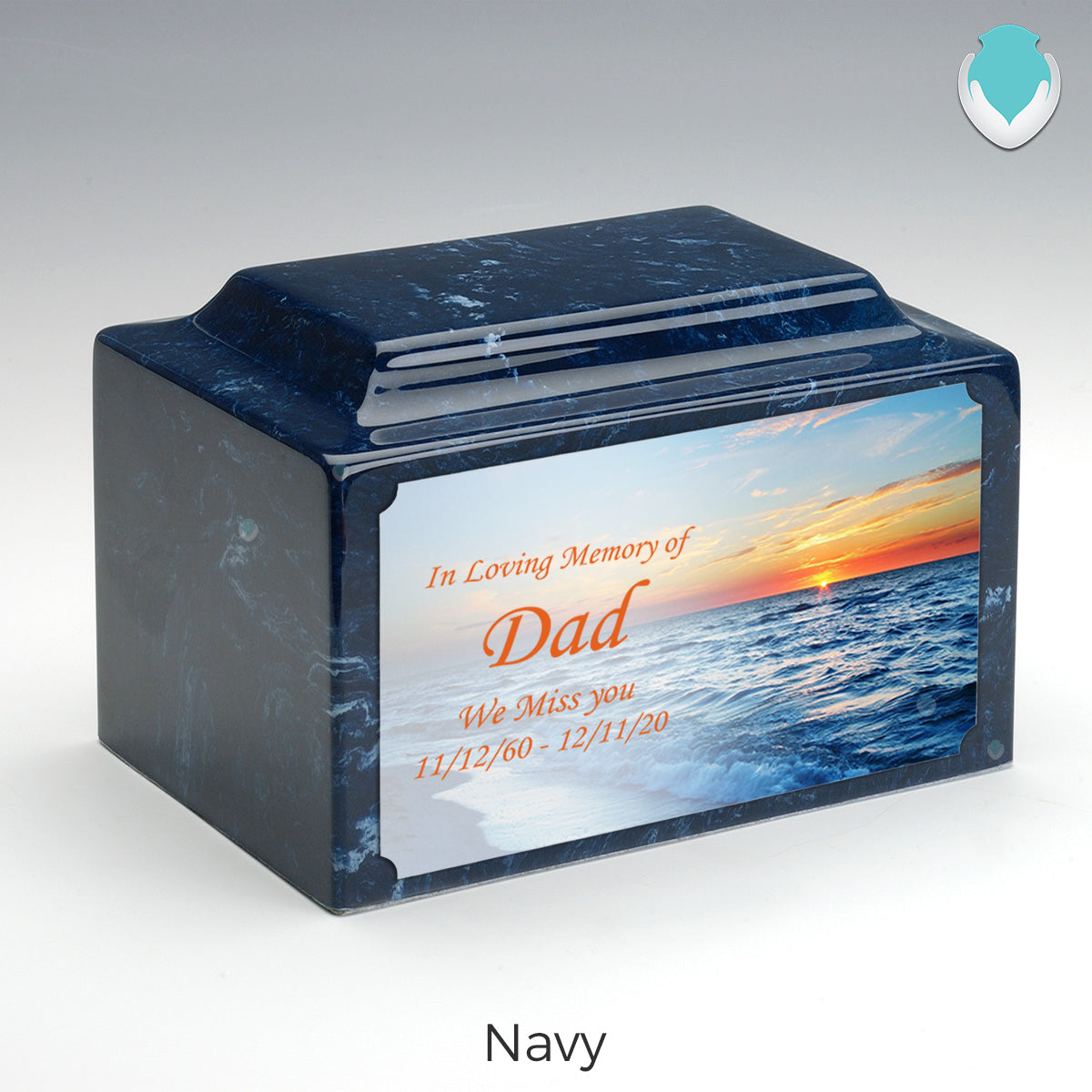 Adult Legacy Custom Printed Ocean Sunset Cultured Marble Urns by MacKenzie