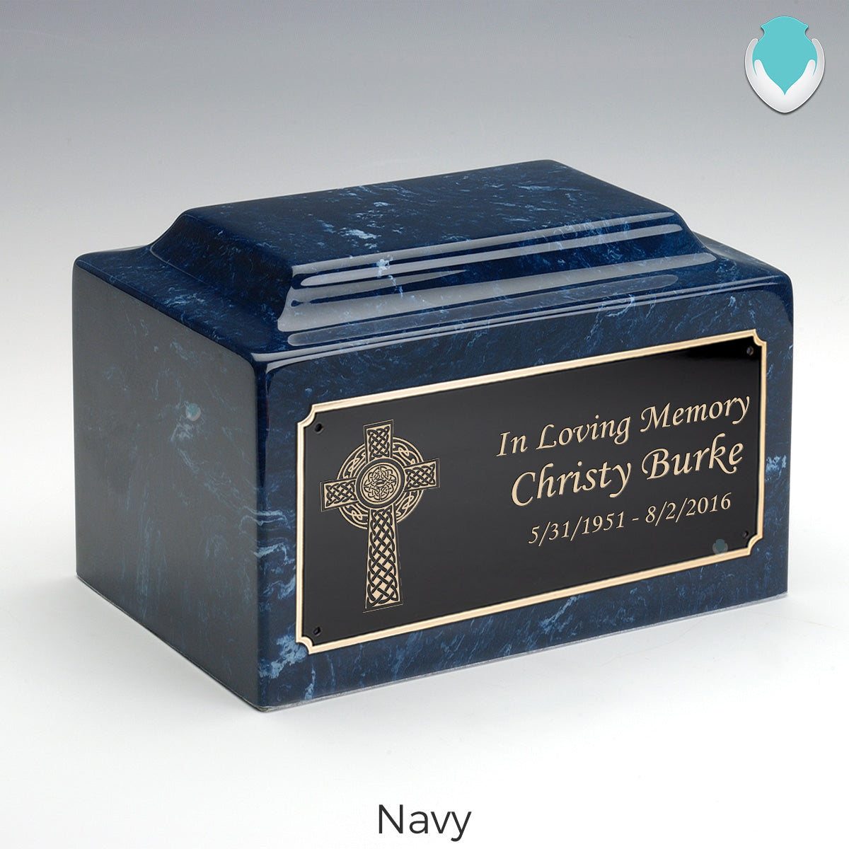 Adult Legacy Celtic Cross Cultured Marble Urns by MacKenzie