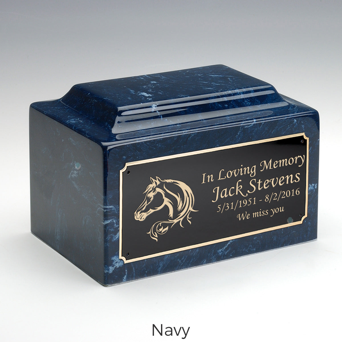 Adult Legacy Horse Cultured Marble Urns by MacKenzie