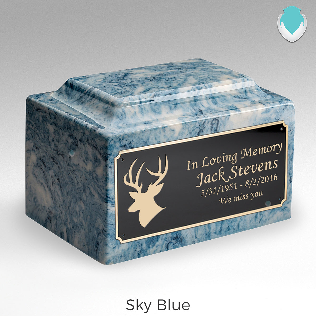 Adult Legacy Deer Cultured Marble Urns by MacKenzie