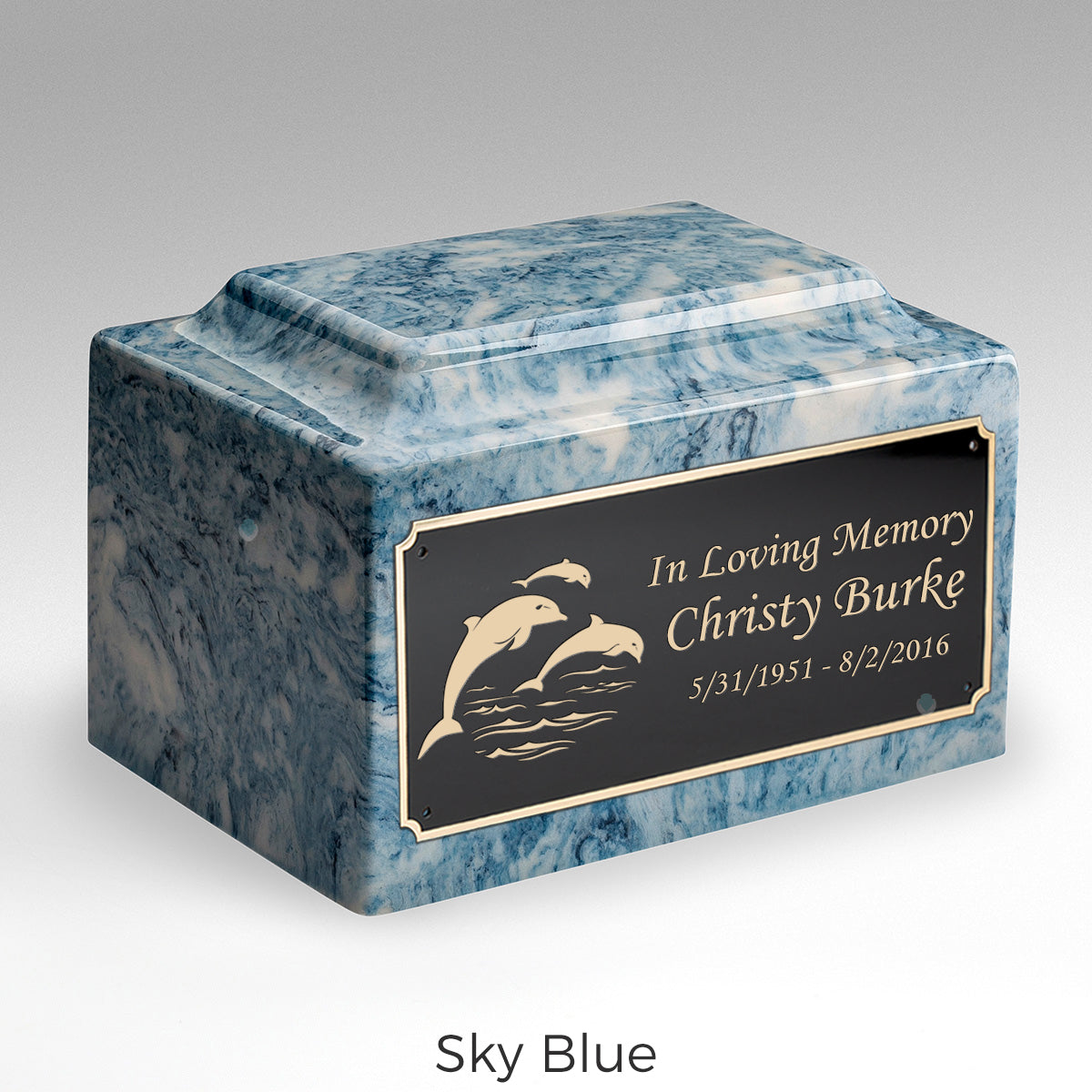 Adult Legacy Dolphin Cultured Marble Urns by MacKenzie