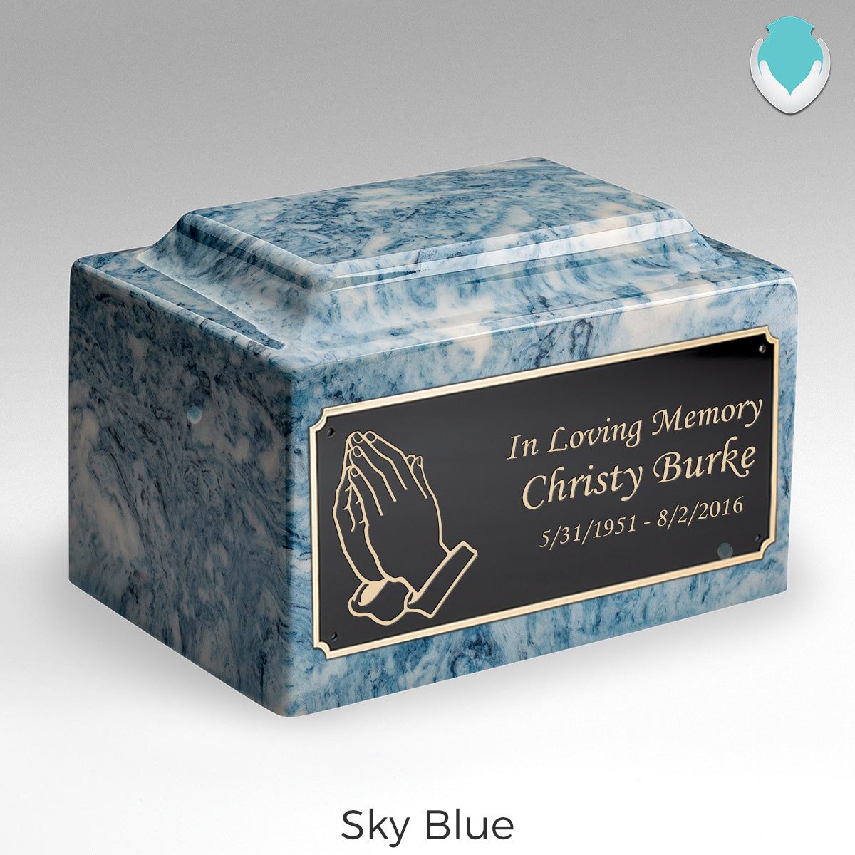 Adult Legacy Praying Hands Cultured Marble Urns by MacKenzie