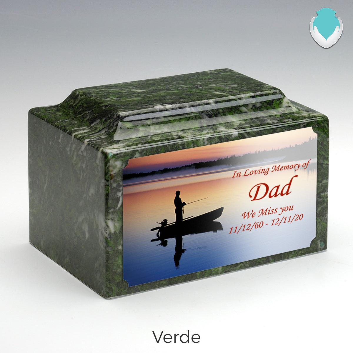 Adult Legacy Custom Printed Fishing Cultured Marble Urns by MacKenzie