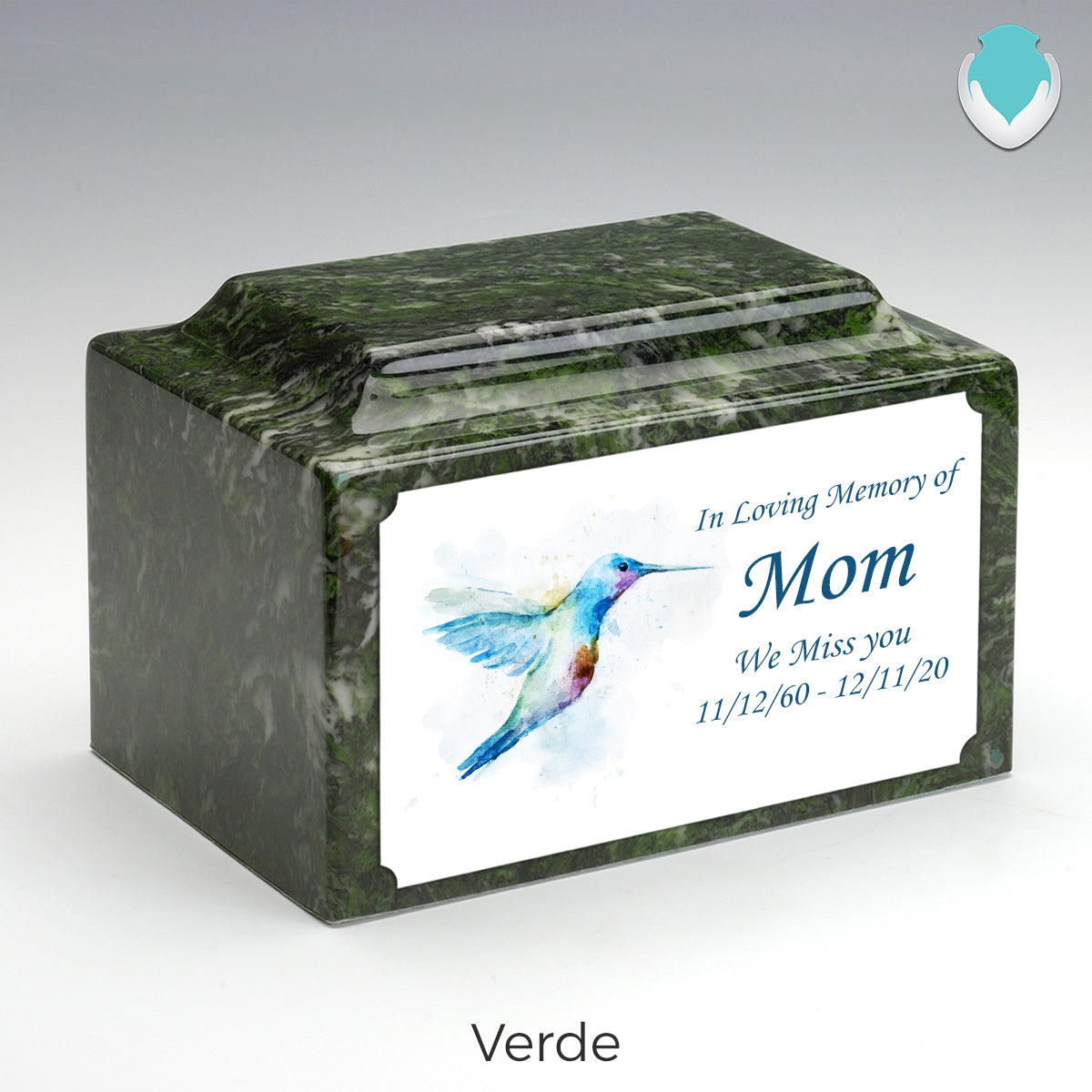 Adult Legacy Custom Printed Hummingbird Cultured Marble Urns by MacKenzie