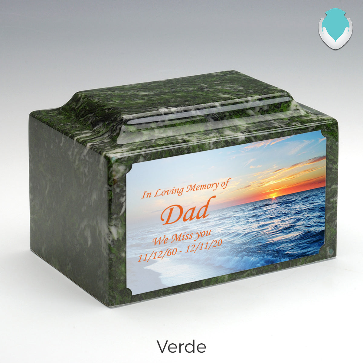 Adult Legacy Custom Printed Ocean Sunset Cultured Marble Urns by MacKenzie