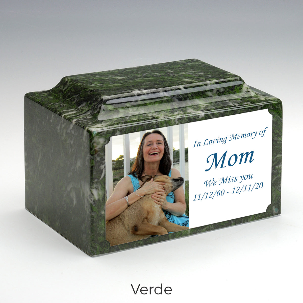 Adult Legacy Custom Printed Photo Cultured Marble Urns by MacKenzie