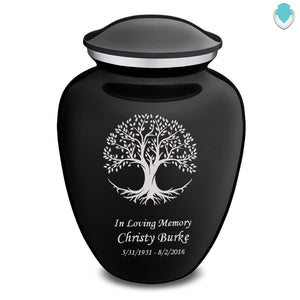 Adult Embrace Black Tree of Life Cremation Urn