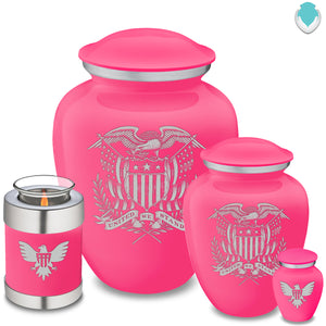 Medium Embrace Bright Pink American Glory Cremation Urn