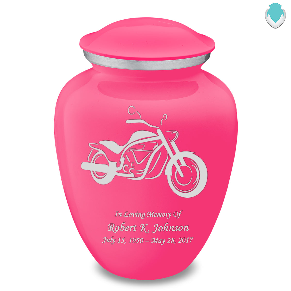 Adult Embrace Bright Pink Motorcycle Cremation Urn