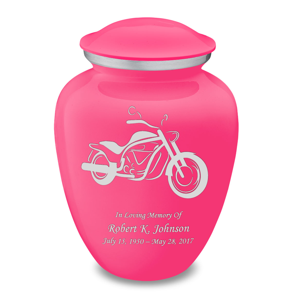 Adult Embrace Bright Pink Motorcycle Cremation Urn