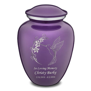 Adult Embrace Purple Hummingbird Cremation Urn