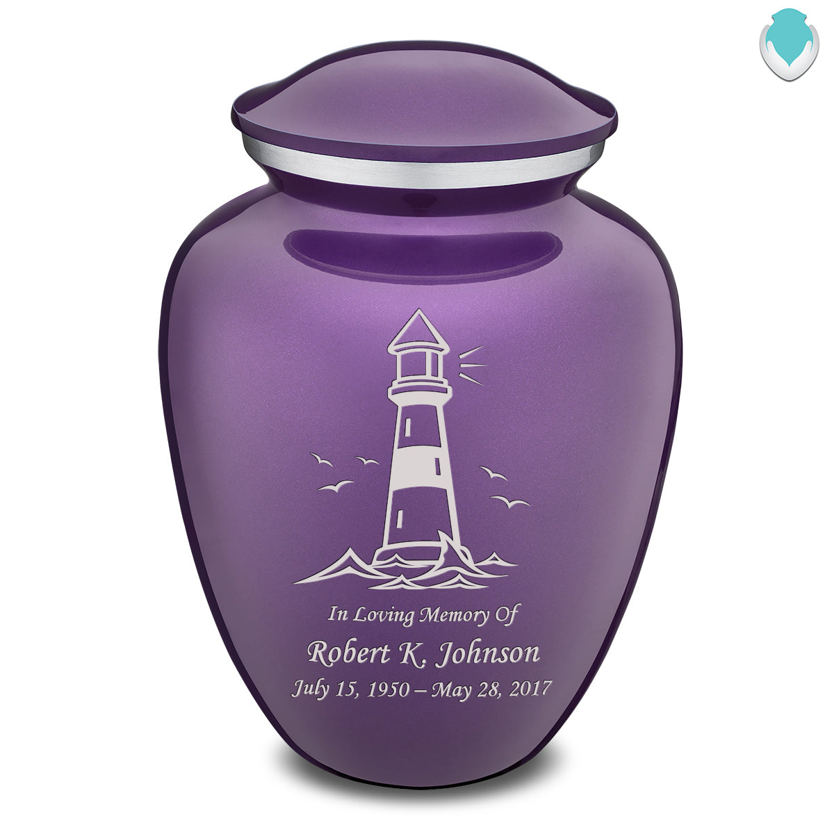 Adult Embrace Purple Lighthouse Cremation Urn