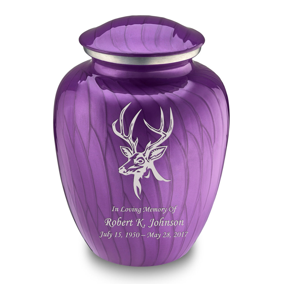 Adult Embrace Pearl Purple Deer Cremation Urn