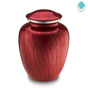 Adult Embrace Pearl Candy Red Custom Engraved Cremation Urn