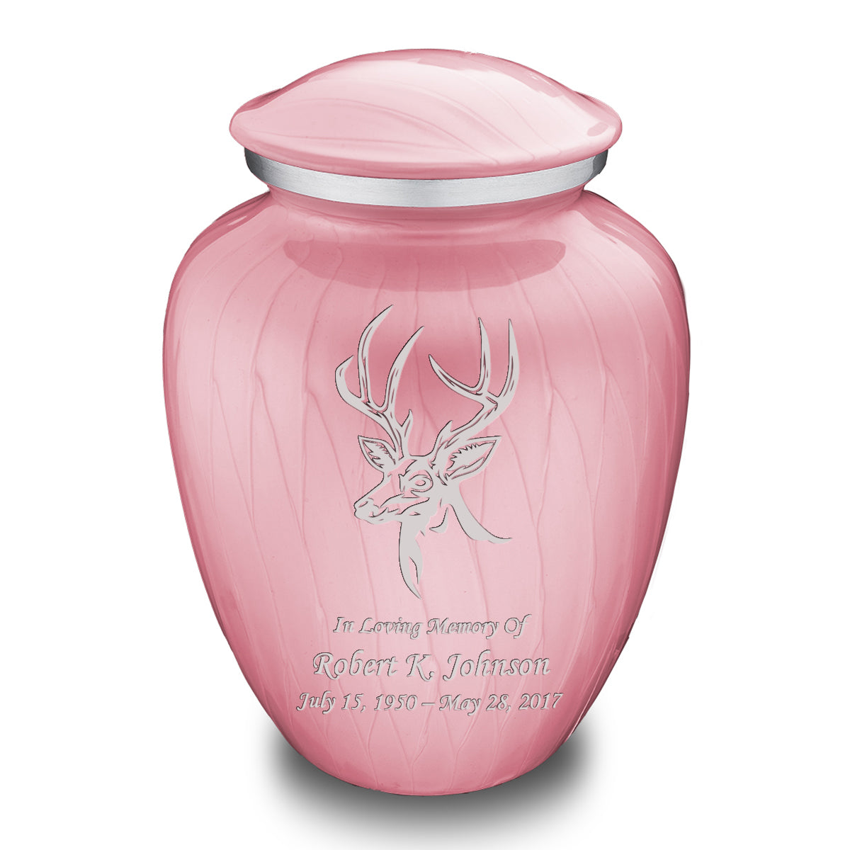 Adult Embrace Pearl Light Pink Deer Cremation Urn