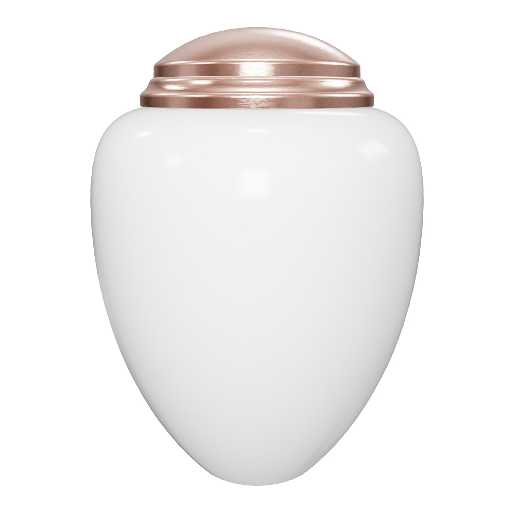 Adult Tribute White & Rose Gold Motorcycle Cremation Urn