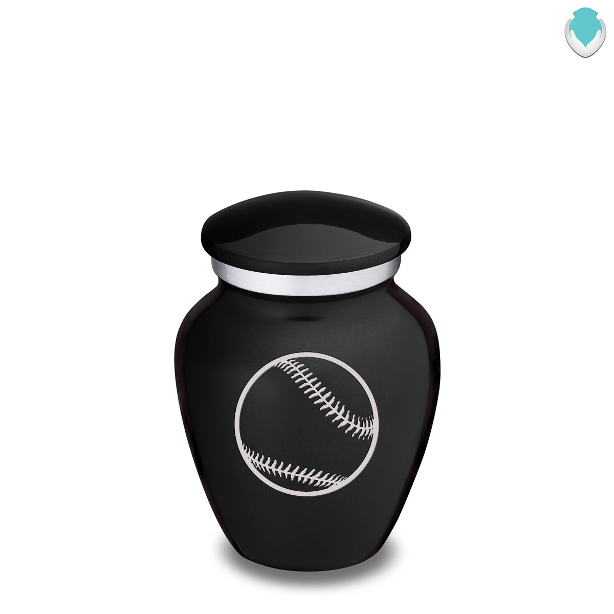 Keepsake Embrace Black Baseball Cremation Urn