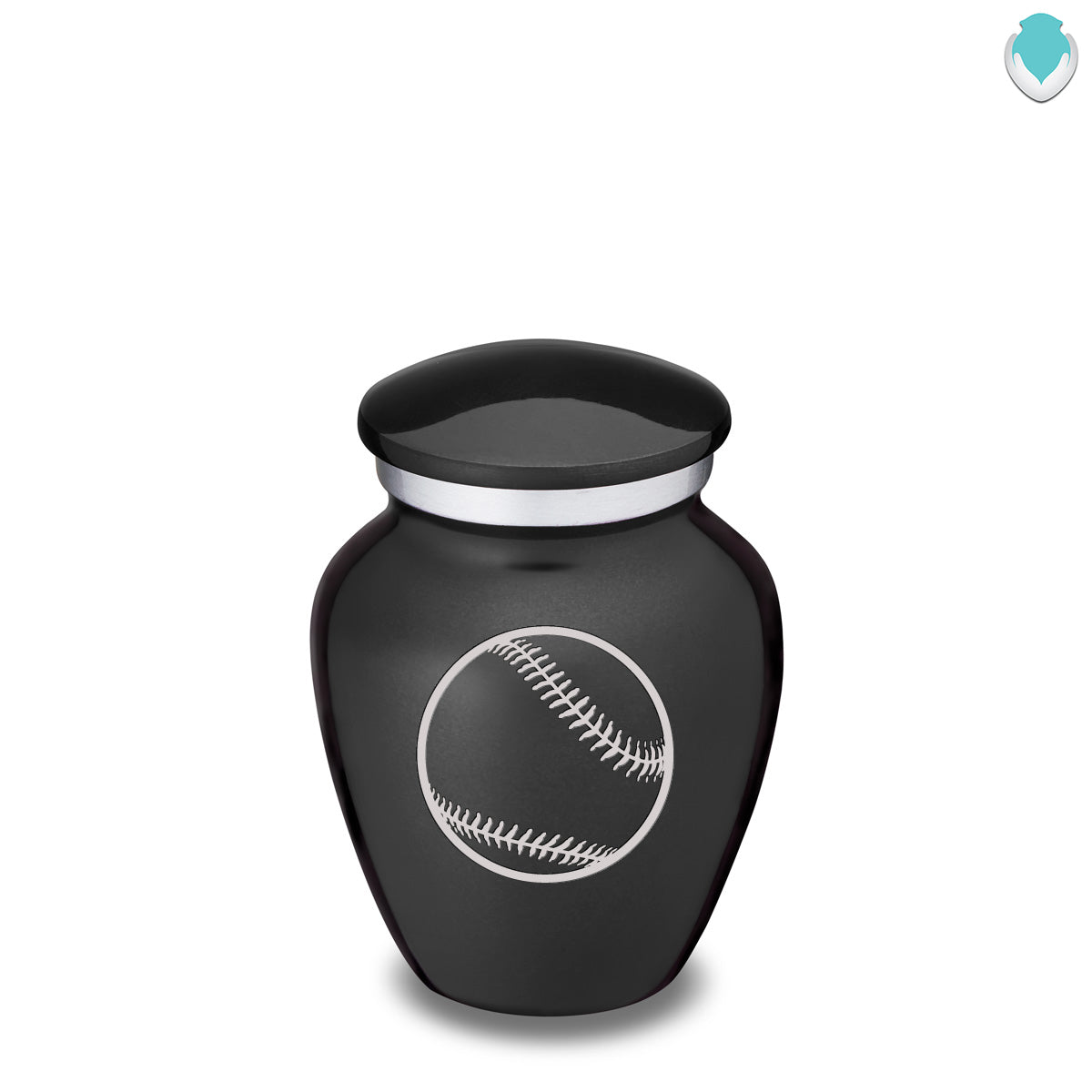 Keepsake Embrace Charcoal Baseball Cremation Urn