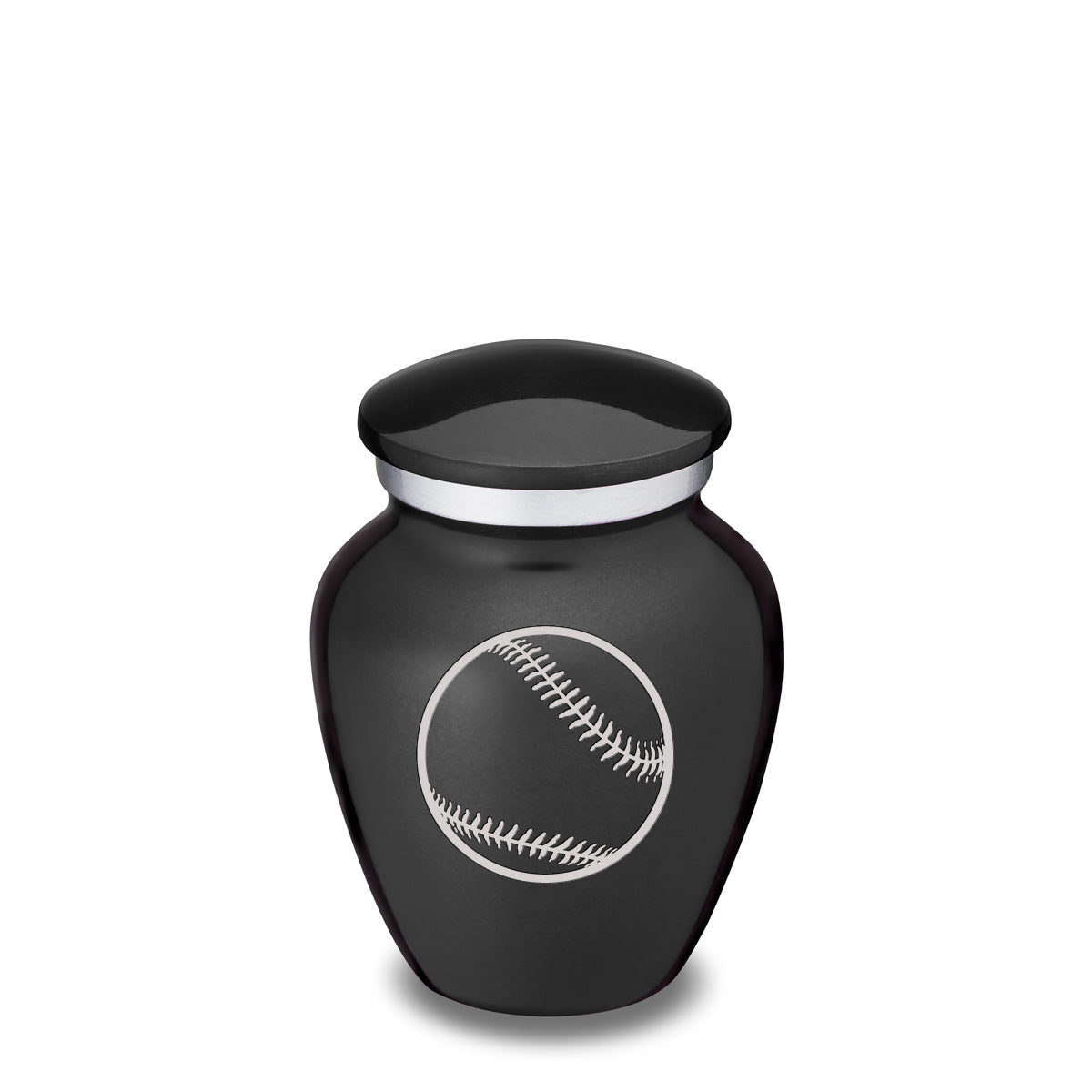 Keepsake Embrace Charcoal Baseball Cremation Urn