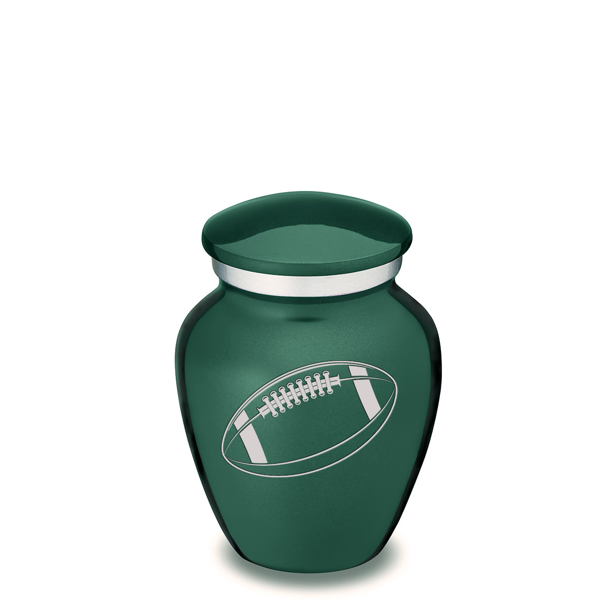 Keepsake Embrace Green Football Cremation Urn