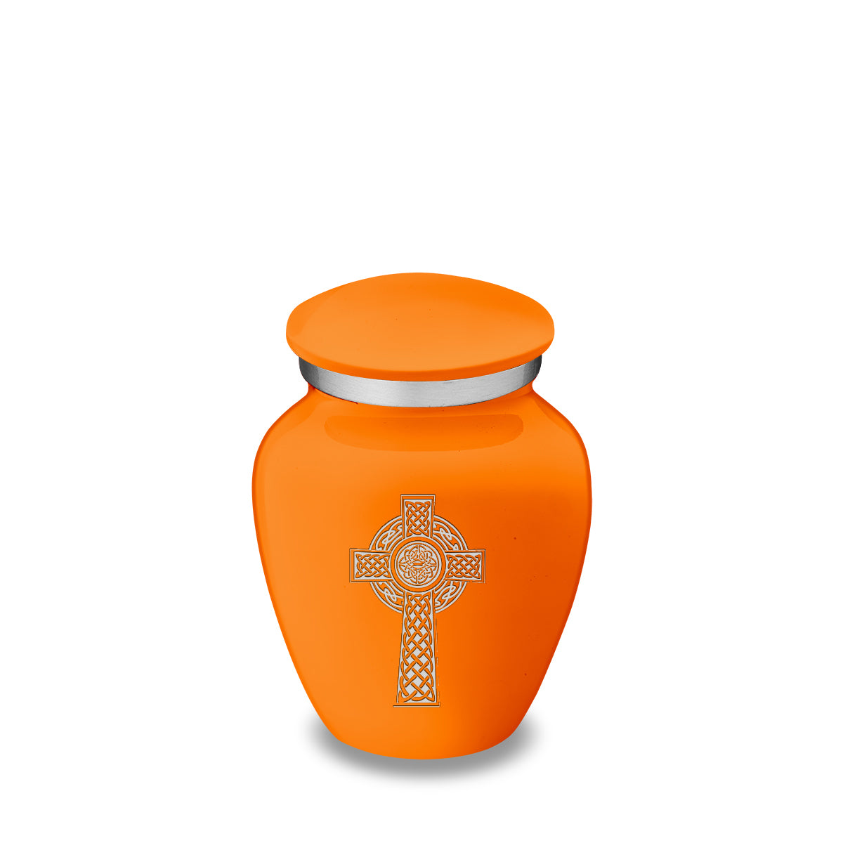 Keepsake Embrace Burnt Orange Celtic Cross Cremation Urn