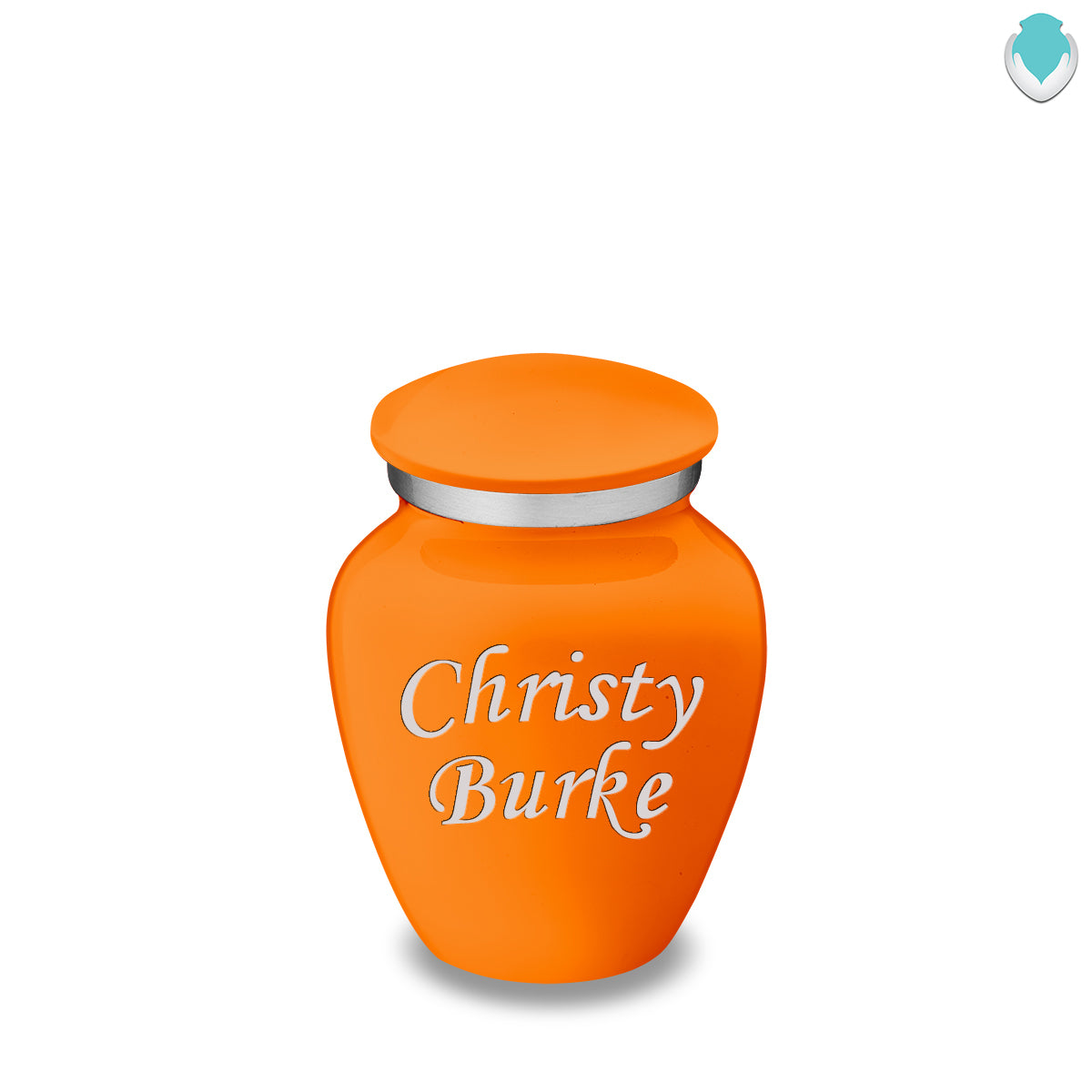 Keepsake Embrace Burnt Orange Custom Engraved Cremation Urn