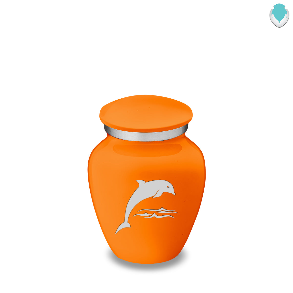 Keepsake Embrace Burnt Orange Dolphin Cremation Urn