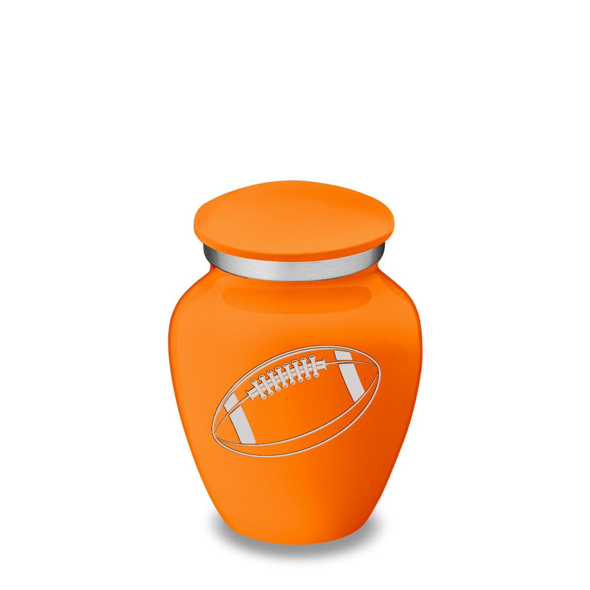 Keepsake Embrace Burnt Orange Football Cremation Urn