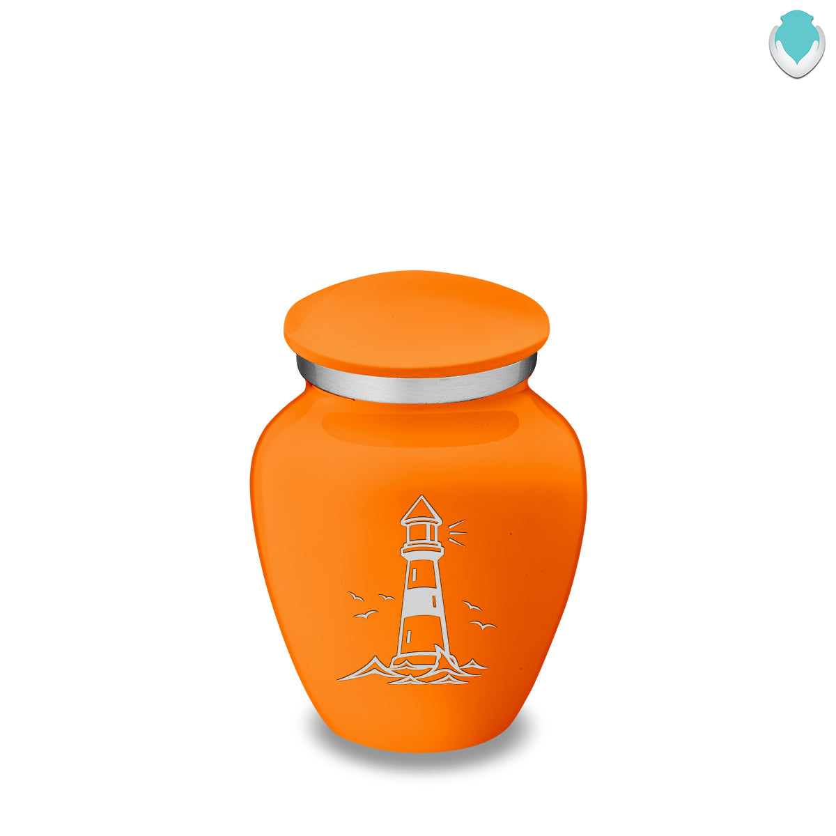 Keepsake Embrace Burnt Orange Lighthouse Cremation Urn