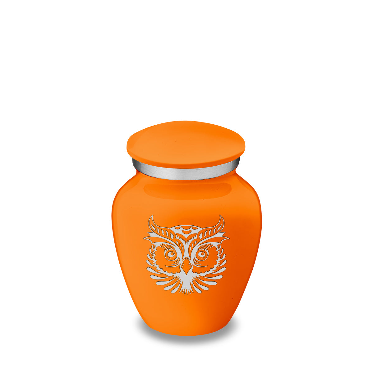 Keepsake Embrace Burnt Orange Owl Cremation Urn