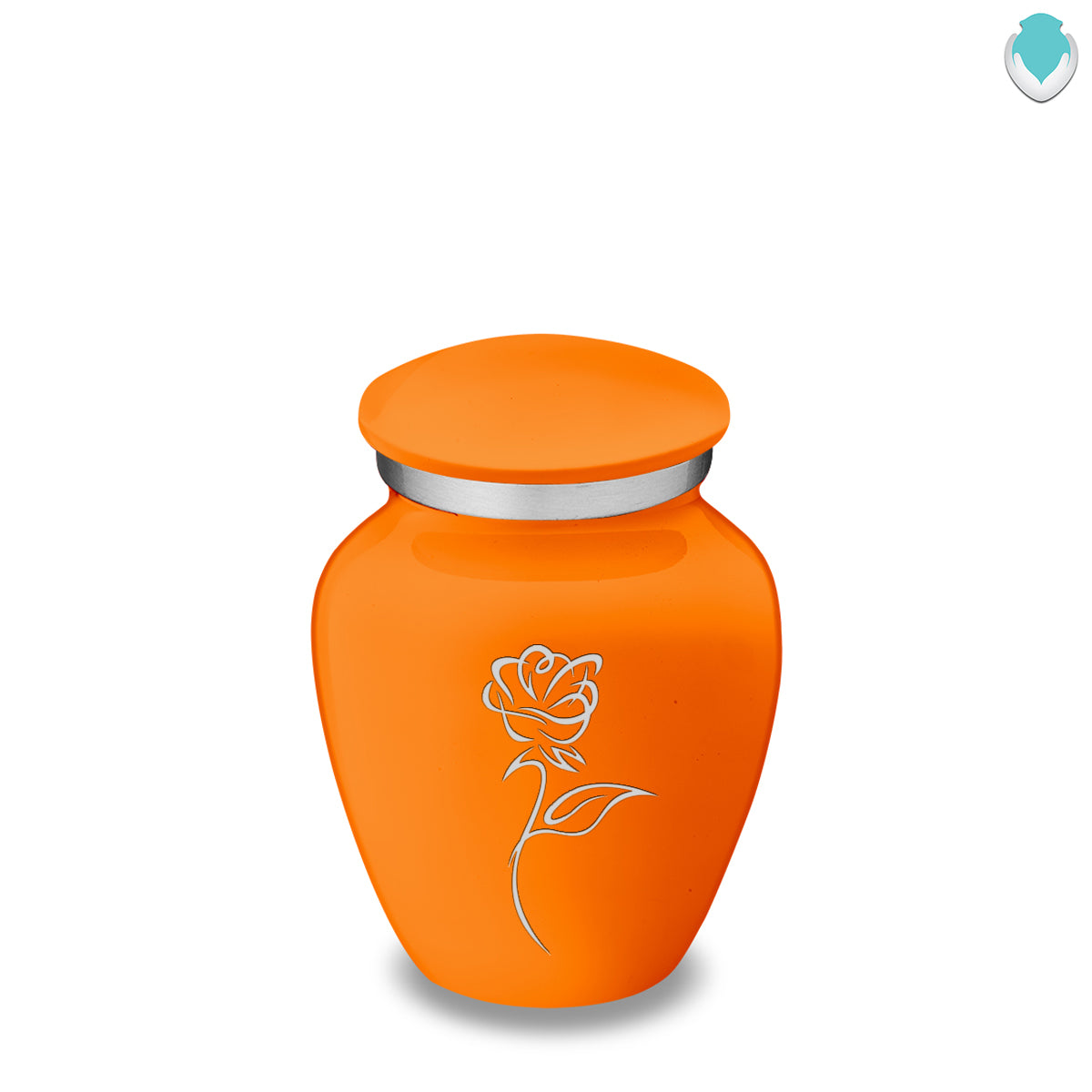 Keepsake Embrace Burnt Orange Rose Cremation Urn