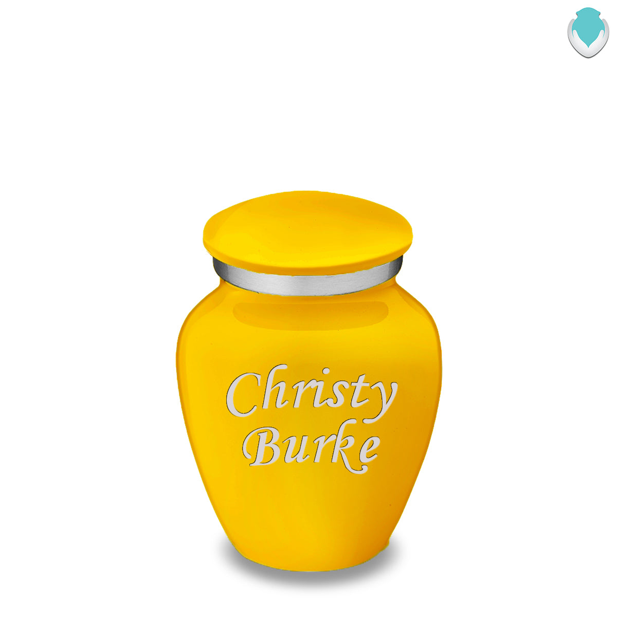 Keepsake Embrace Yellow Custom Engraved Cremation Urn