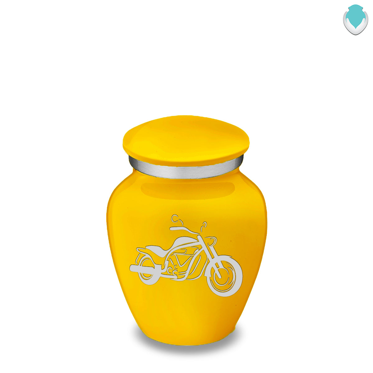 Keepsake Embrace Yellow Motorcycle Cremation Urn