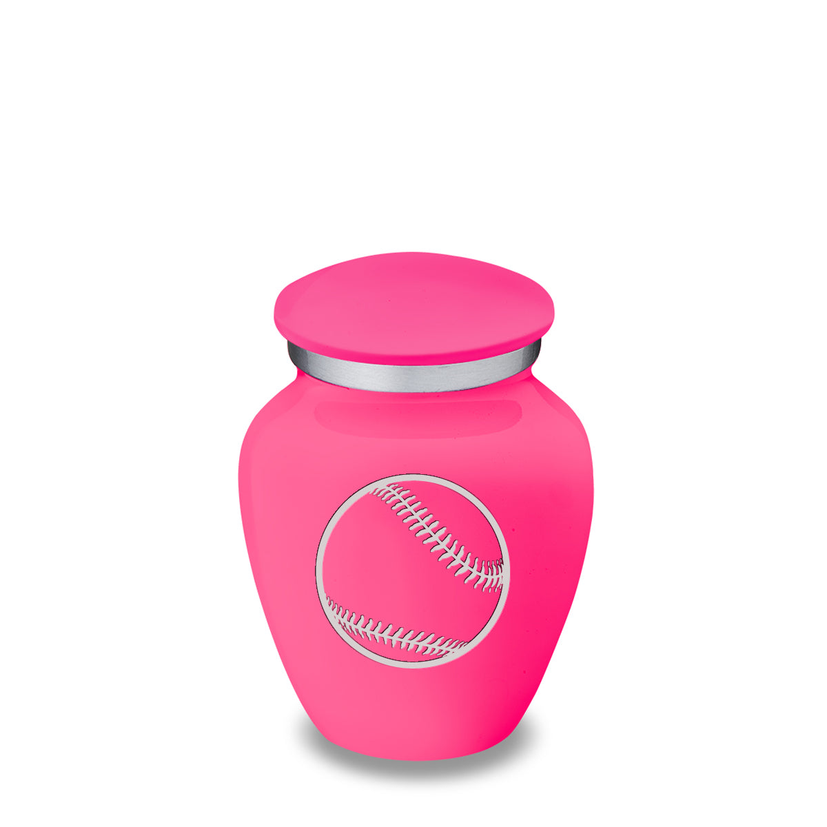 Keepsake Embrace Bright Pink Baseball Cremation Urn