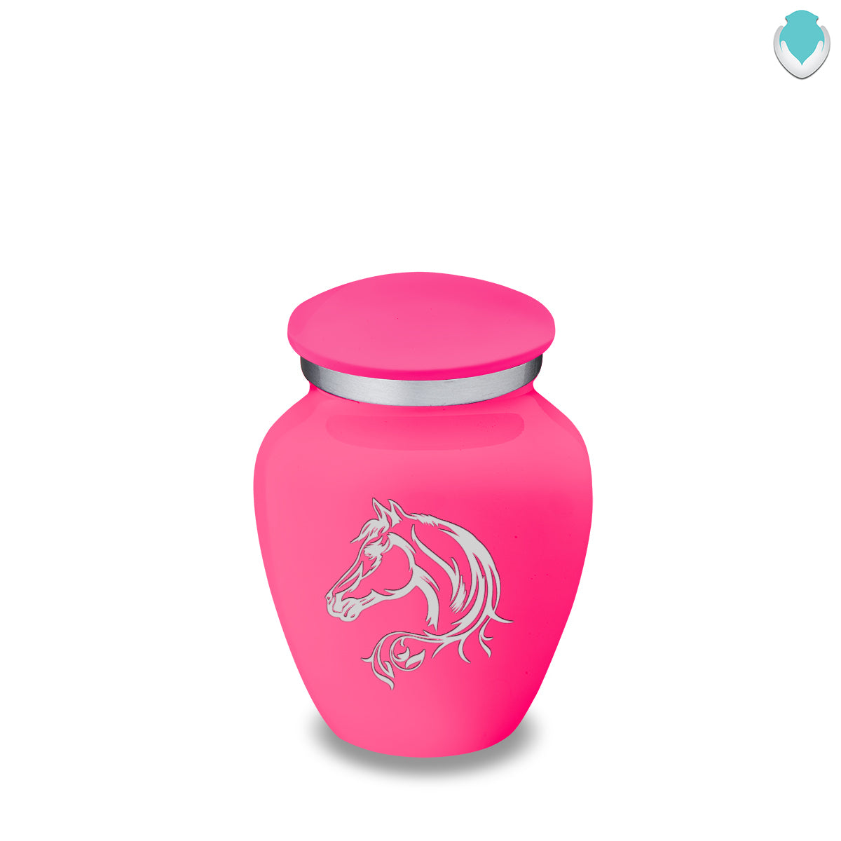 Keepsake Embrace Bright Pink Horse Cremation Urn